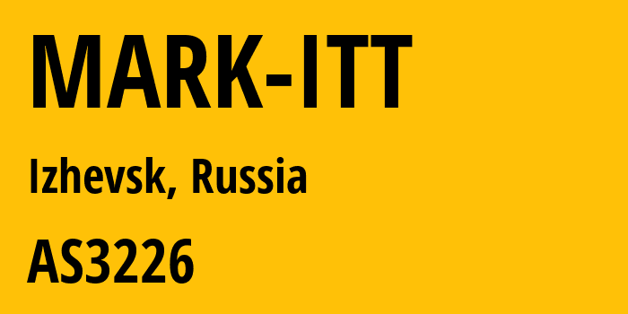 Информация о провайдере MARK-ITT AS3226 OOO NI: все IP-адреса, network, все айпи-подсети