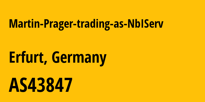 Информация о провайдере Martin-Prager-trading-as-NbIServ AS43847 Martin Prager trading as NbIServ: все IP-адреса, network, все айпи-подсети