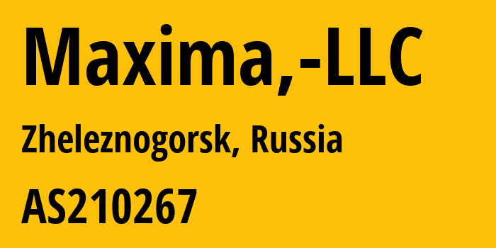 Информация о провайдере Maxima,-LLC AS210267 Maxima, LLC: все IP-адреса, network, все айпи-подсети