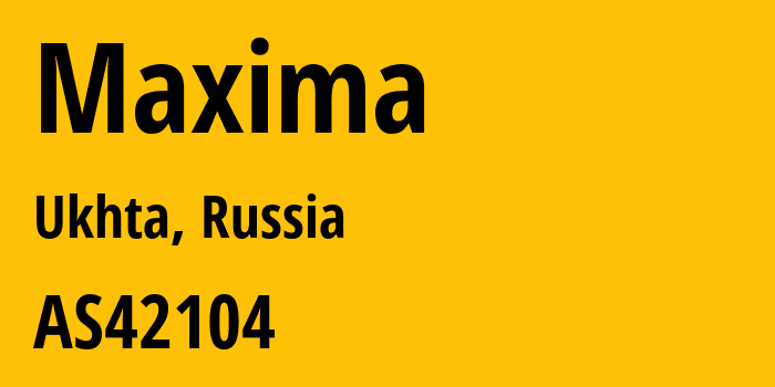 Информация о провайдере Maxima AS42104 Maxima Ltd.: все IP-адреса, network, все айпи-подсети