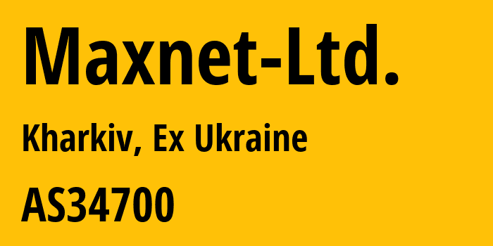 Информация о провайдере Maxnet-Ltd. AS34700 MAXNET TELECOM, LTD: все IP-адреса, network, все айпи-подсети