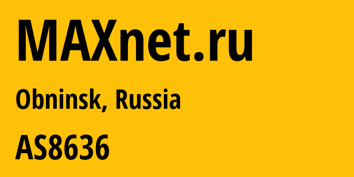 Информация о провайдере MAXnet.ru AS8636 MAXnet Systems Ltd.: все IP-адреса, network, все айпи-подсети