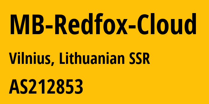 Информация о провайдере MB-Redfox-Cloud AS212853 MB Redfox Cloud: все IP-адреса, network, все айпи-подсети