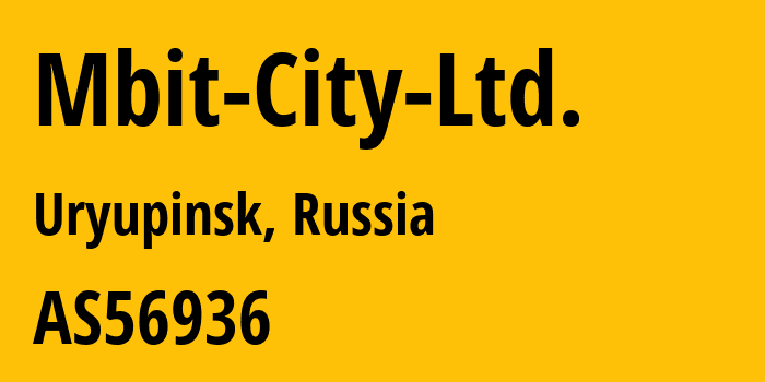 Информация о провайдере Mbit-City-Ltd. AS56936 Mbit City Ltd.: все IP-адреса, network, все айпи-подсети