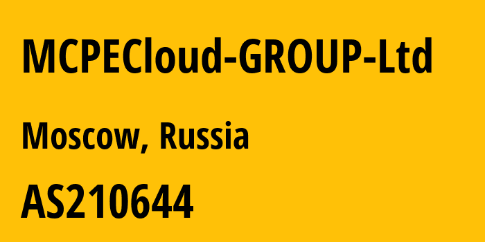 Информация о провайдере MCPECloud-GROUP-Ltd AS210644 AEZA INTERNATIONAL LTD: все IP-адреса, network, все айпи-подсети