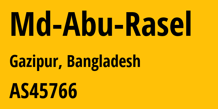 Информация о провайдере Md-Abu-Rasel AS45766 Triangle Services Limited.: все IP-адреса, network, все айпи-подсети