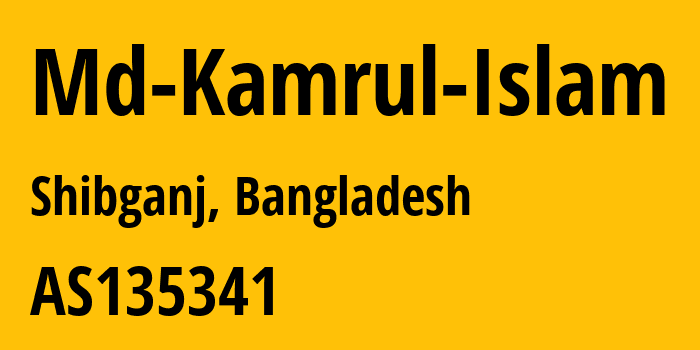 Информация о провайдере Md-Kamrul-Islam AS135341 Orange Communication: все IP-адреса, network, все айпи-подсети