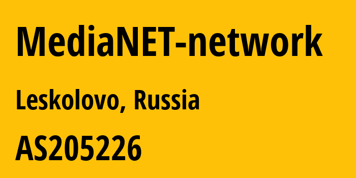 Информация о провайдере MediaNET-network AS205226 MediaNet LLC: все IP-адреса, network, все айпи-подсети