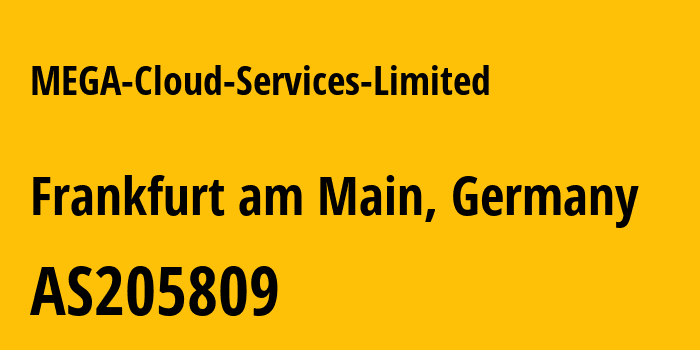 Информация о провайдере MEGA-Cloud-Services-Limited AS205809 MEGA Cloud Services Limited: все IP-адреса, network, все айпи-подсети