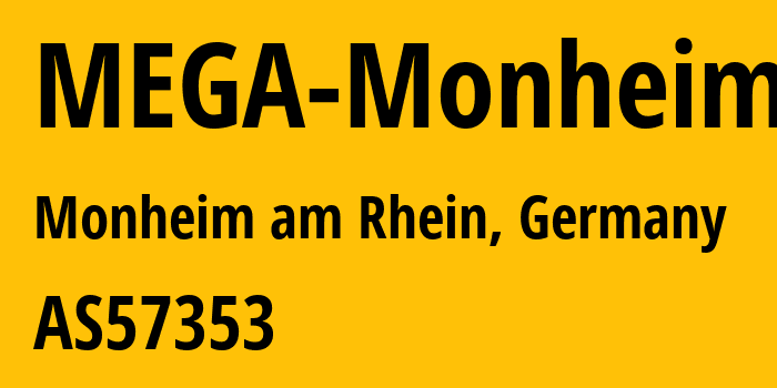 Информация о провайдере MEGA-Monheim AS57353 vitroconnect GmbH: все IP-адреса, network, все айпи-подсети