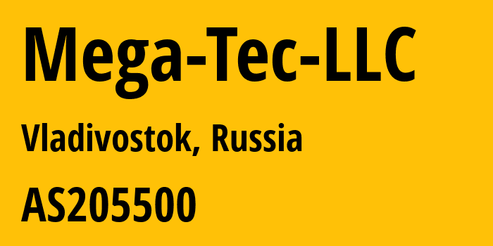 Информация о провайдере Mega-Tec-LLC AS205500 Mega Tec LLC: все IP-адреса, network, все айпи-подсети