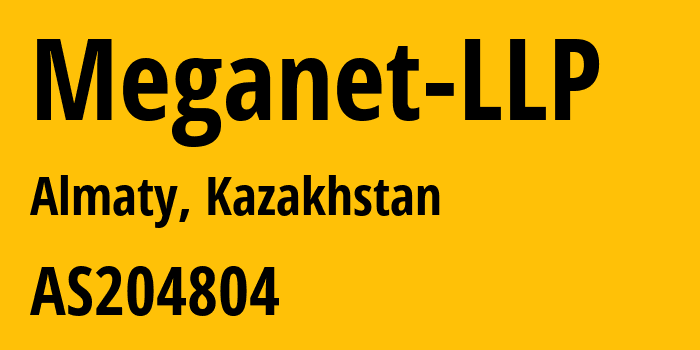 Информация о провайдере Meganet-LLP AS204804 Meganet LLP: все IP-адреса, network, все айпи-подсети