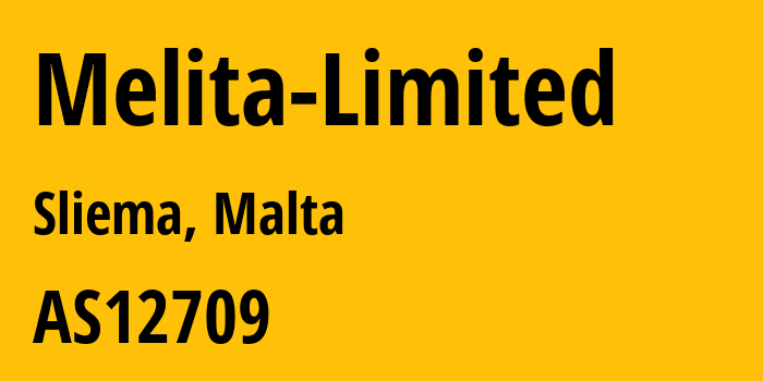 Информация о провайдере Melita-Limited AS12709 Melita Limited: все IP-адреса, network, все айпи-подсети