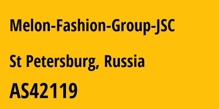 Информация о провайдере Melon-Fashion-Group-JSC AS42119 Melon Fashion Group JSC: все IP-адреса, network, все айпи-подсети