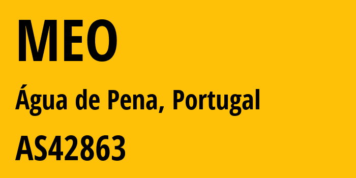 Информация о провайдере MEO AS42863 MEO - SERVICOS DE COMUNICACOES E MULTIMEDIA S.A.: все IP-адреса, network, все айпи-подсети