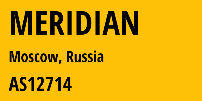 Информация о провайдере MERIDIAN AS12714 PJSC MegaFon: все IP-адреса, network, все айпи-подсети