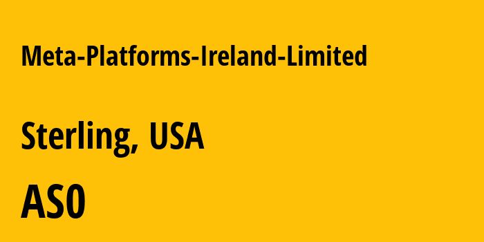 Информация о провайдере Meta-Platforms-Ireland-Limited : все IP-адреса, network, все айпи-подсети