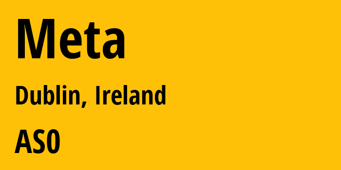 Информация о провайдере Meta : все IP-адреса, network, все айпи-подсети