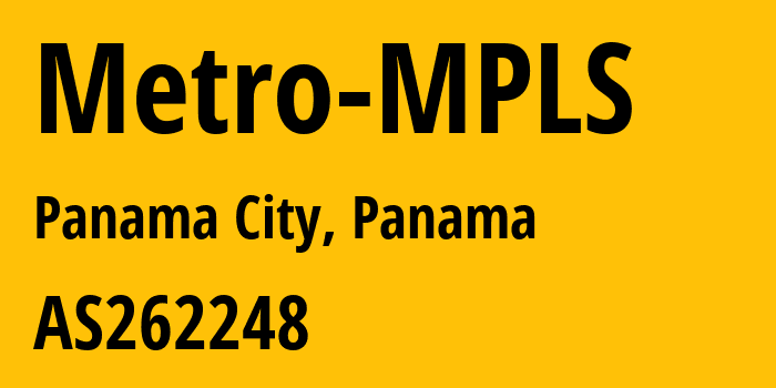 Информация о провайдере Metro-MPLS AS262248 Metro MPLS: все IP-адреса, network, все айпи-подсети