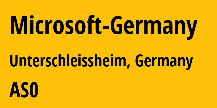 Информация о провайдере Microsoft-Germany : все IP-адреса, network, все айпи-подсети