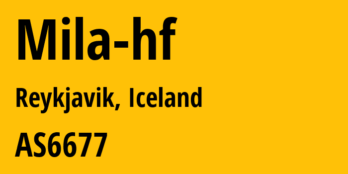 Информация о провайдере Mila-hf AS6677 Mila hf: все IP-адреса, network, все айпи-подсети