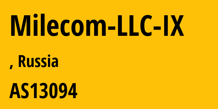 Информация о провайдере Milecom-LLC-IX AS13094 JSC ER-Telecom Holding: все IP-адреса, network, все айпи-подсети