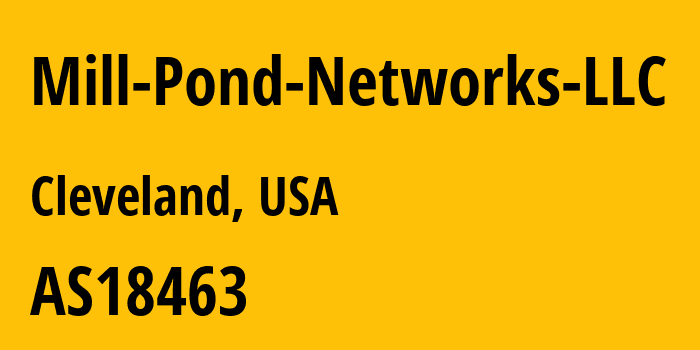 Информация о провайдере Mill-Pond-Networks-LLC AS18463 Rocky Mountaint Health Plans: все IP-адреса, network, все айпи-подсети