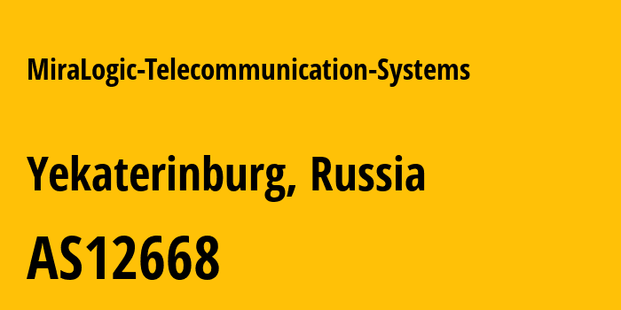 Информация о провайдере MiraLogic-Telecommunication-Systems AS12668 LLC KomTehCentr: все IP-адреса, network, все айпи-подсети