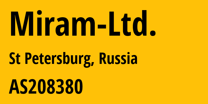 Информация о провайдере Miram-Ltd. AS208380 Miram Ltd.: все IP-адреса, network, все айпи-подсети