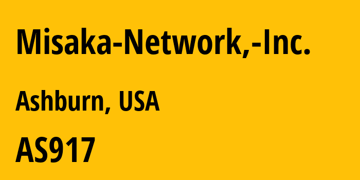 Информация о провайдере Misaka-Network,-Inc. AS917 Misaka Network, Inc.: все IP-адреса, network, все айпи-подсети