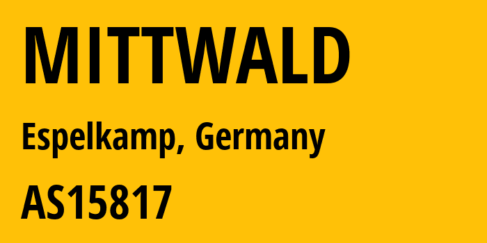 Информация о провайдере MITTWALD AS15817 Mittwald CM Service GmbH und Co. KG: все IP-адреса, network, все айпи-подсети