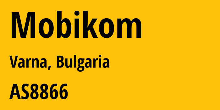 Информация о провайдере Mobikom AS8866 Vivacom Bulgaria EAD: все IP-адреса, network, все айпи-подсети