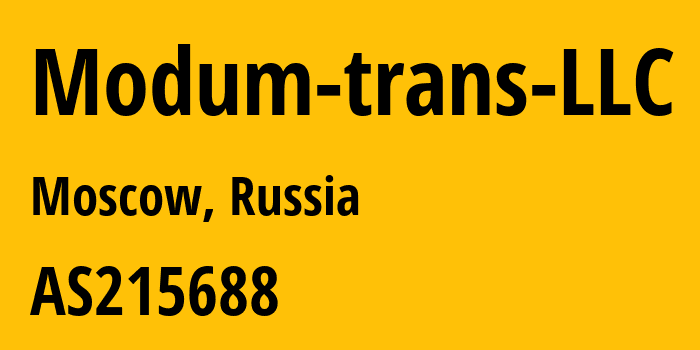 Информация о провайдере Modum-trans-LLC AS215688 MODUM-TRANS LLC: все IP-адреса, network, все айпи-подсети