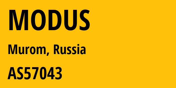 Информация о провайдере MODUS AS57043 HOSTKEY B.V.: все IP-адреса, network, все айпи-подсети