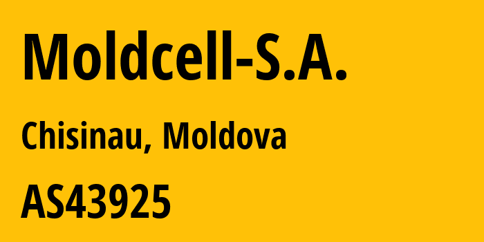 Информация о провайдере Moldcell-S.A. AS43925 MOLDCELL S.A.: все IP-адреса, network, все айпи-подсети