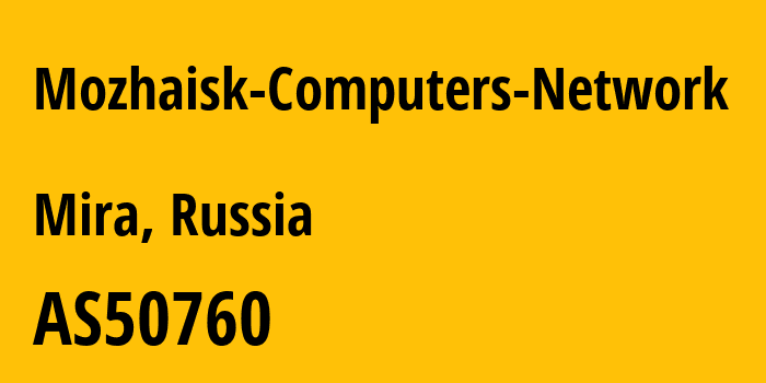 Информация о провайдере Mozhaisk-Computers-Network AS50760 Mozhaisk Computer Networks Ltd.: все IP-адреса, network, все айпи-подсети