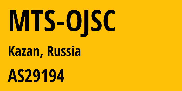 Информация о провайдере MTS-OJSC AS8359 MTS PJSC: все IP-адреса, network, все айпи-подсети