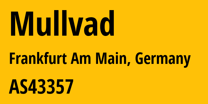 Информация о провайдере Mullvad AS43357 Owl Limited: все IP-адреса, network, все айпи-подсети