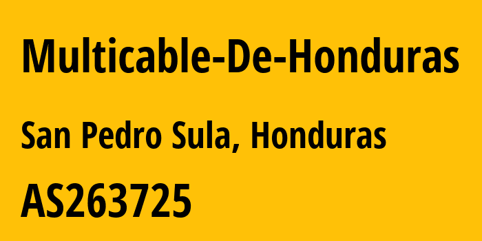 Информация о провайдере Multicable-De-Honduras AS263725 MULTICABLE DE HONDURAS: все IP-адреса, network, все айпи-подсети