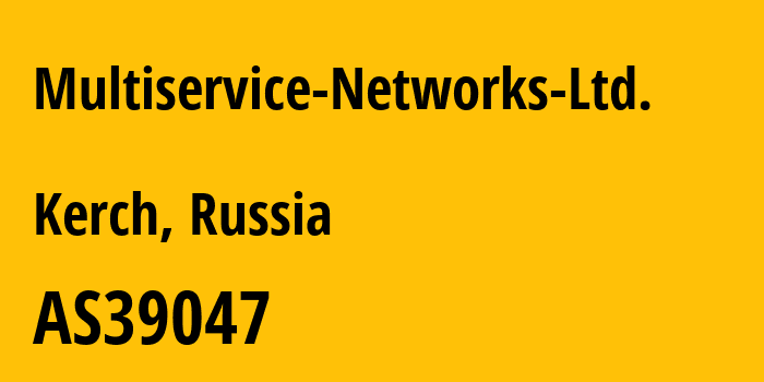 Информация о провайдере Multiservice-Networks-Ltd. AS39047 Multiservice Networks Ltd.: все IP-адреса, network, все айпи-подсети