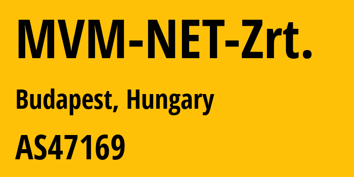 Информация о провайдере MVM-NET-Zrt. AS47169 MVM NET Zrt.: все IP-адреса, network, все айпи-подсети