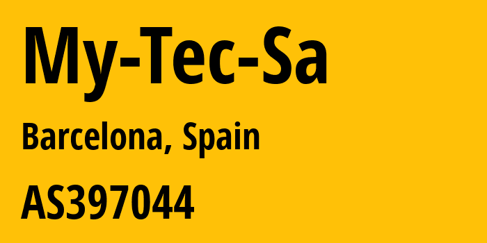 Информация о провайдере My-Tec-Sa AS397044 My Tec Sa: все IP-адреса, network, все айпи-подсети