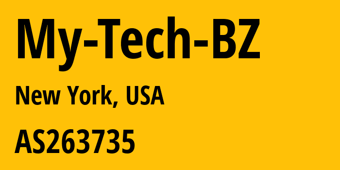 Информация о провайдере My-Tech-BZ AS263735 SOCIEDAD BUENA HOSTING, S.A.: все IP-адреса, network, все айпи-подсети