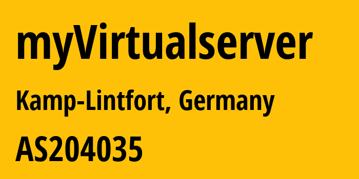 Информация о провайдере myVirtualserver AS204035 oneCorp GmbH: все IP-адреса, network, все айпи-подсети