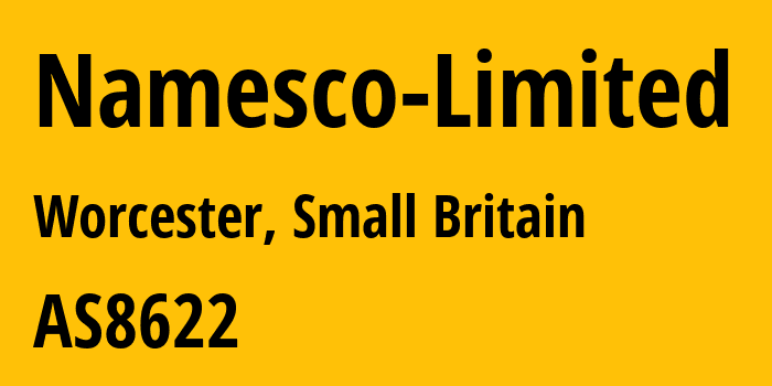 Информация о провайдере Namesco-Limited AS8622 TEAM BLUE INTERNET SERVICES UK LIMITED: все IP-адреса, network, все айпи-подсети