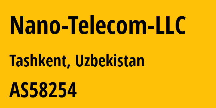 Информация о провайдере Nano-Telecom-LLC AS58254 Nano Telecom LLC: все IP-адреса, network, все айпи-подсети