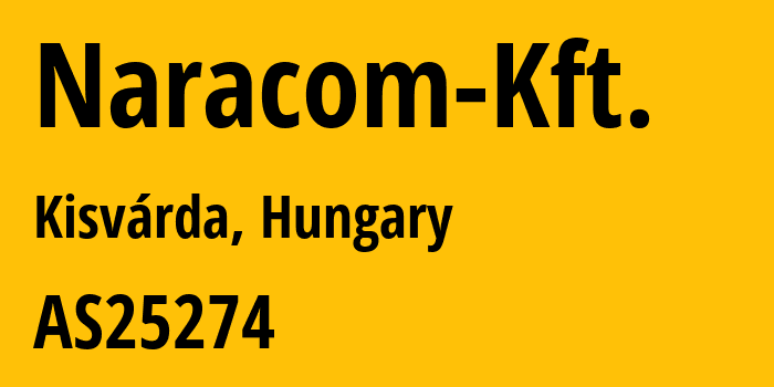 Информация о провайдере Naracom-Kft. AS25274 Naracom Kft.: все IP-адреса, network, все айпи-подсети