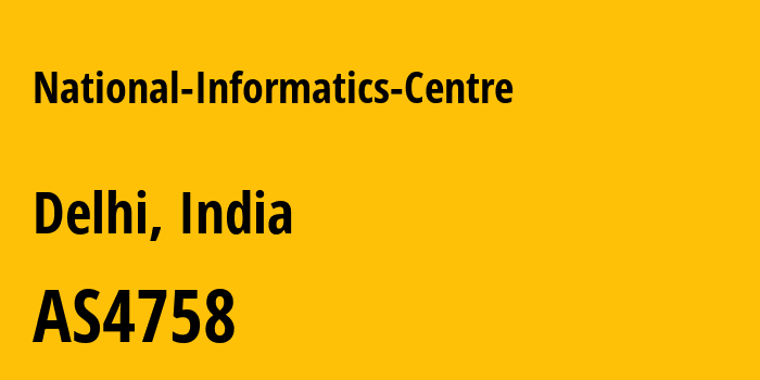 Информация о провайдере National-Informatics-Centre AS4758 National Informatics Centre: все IP-адреса, network, все айпи-подсети