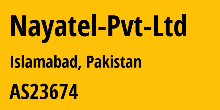 Информация о провайдере Nayatel-Pvt-Ltd AS23674 Nayatel (Pvt) Ltd: все IP-адреса, network, все айпи-подсети