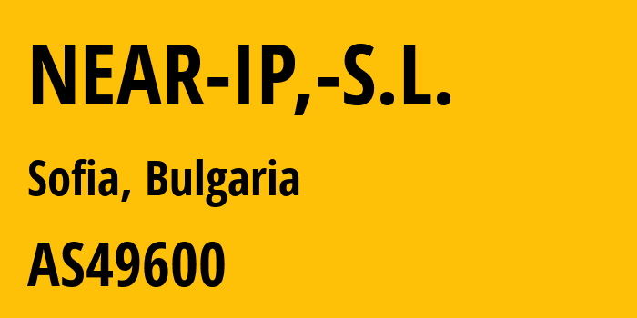 Информация о провайдере NEAR-IP,-S.L. AS49600 NEAR IP, S.L.: все IP-адреса, network, все айпи-подсети